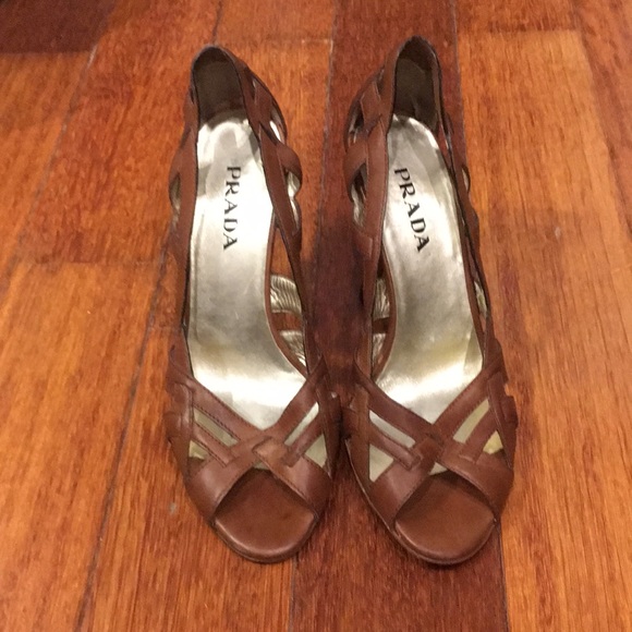 Prada Cutout Open Toe Heels - Picture 2 of 6
